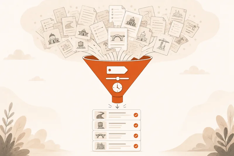 Filter the way you bid