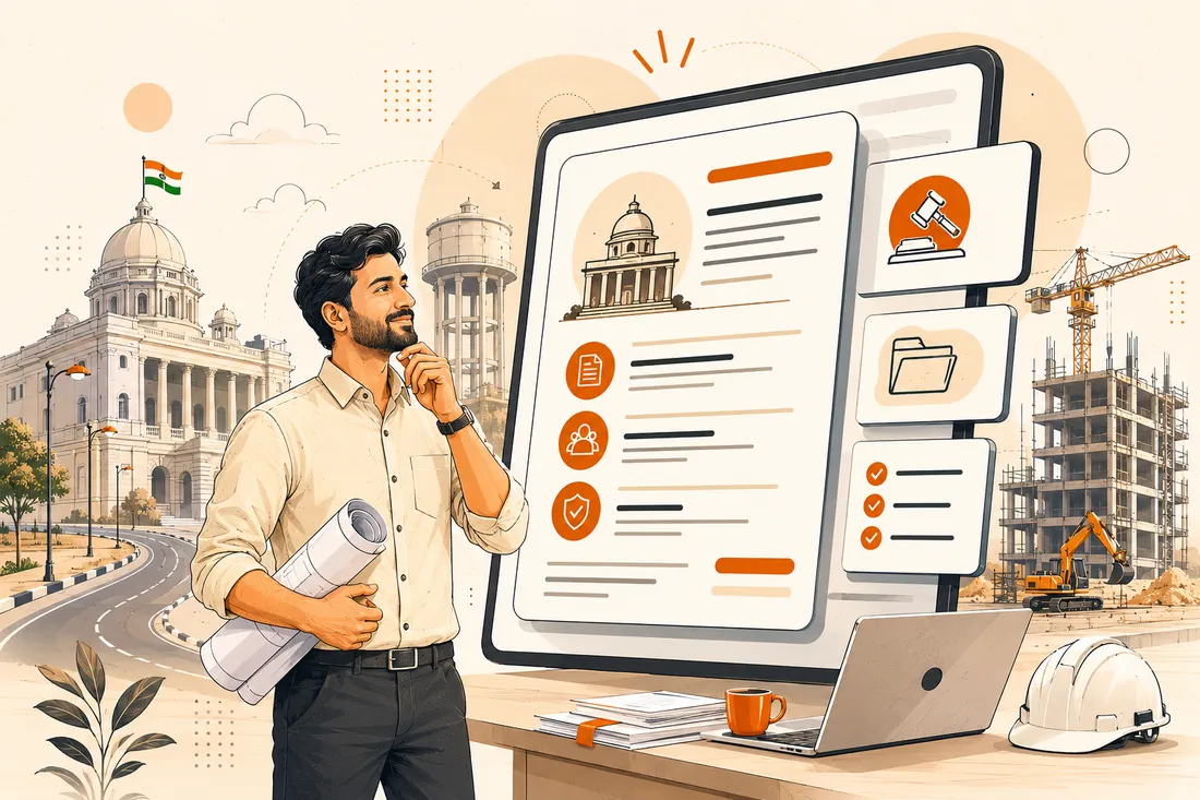 A small-business owner confidently navigating government tenders