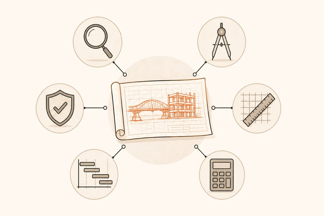 The scope of pre-bid engineering around a concept design